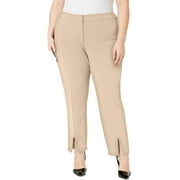 Calvin Klein Womens Plus Slit Business Ankle Pants